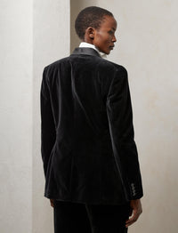 Veste de smoking Gregory en velours - Black
