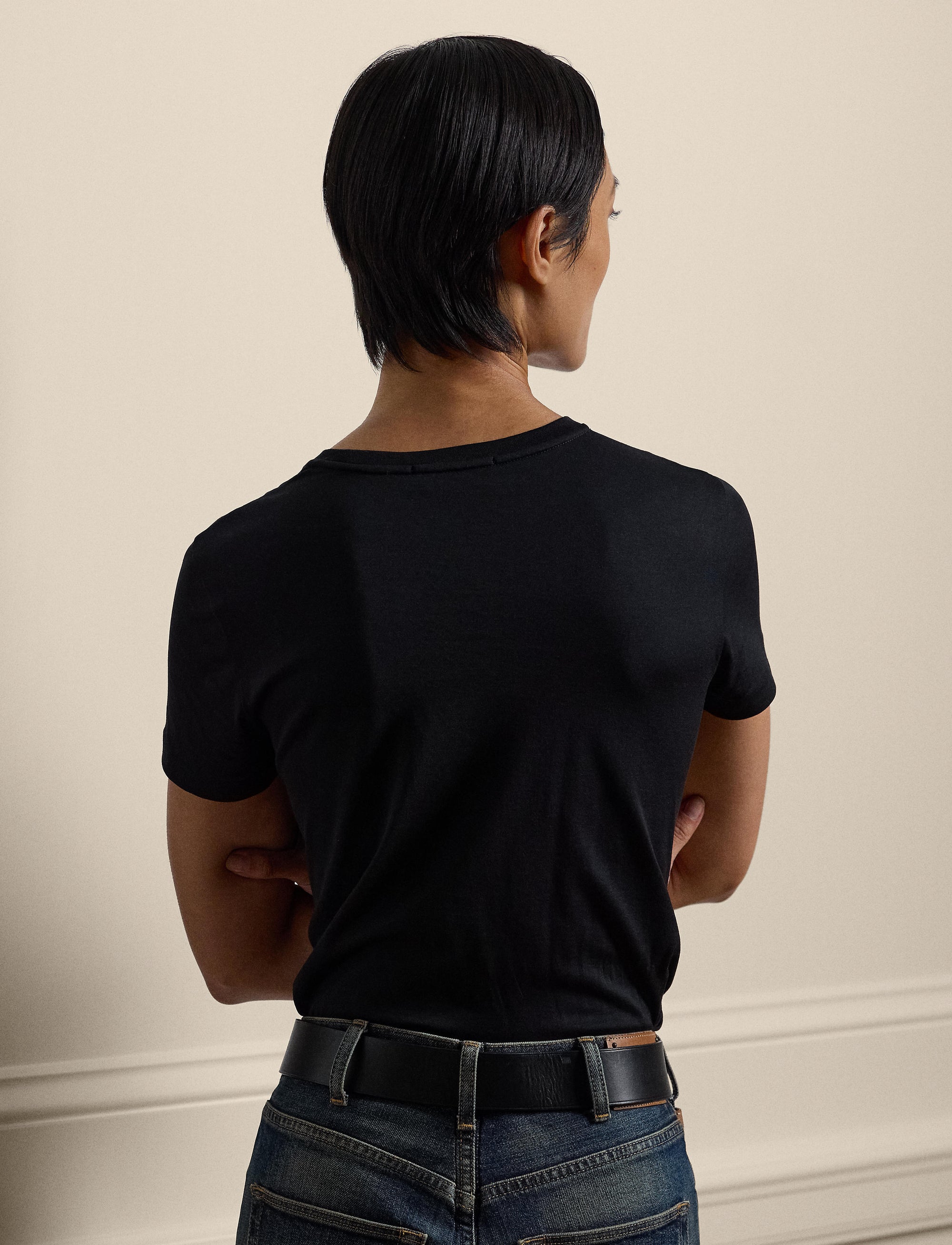 13pcs / NEW // BLACK T-SHIRT SHORT SLEEVE SS CN TEE