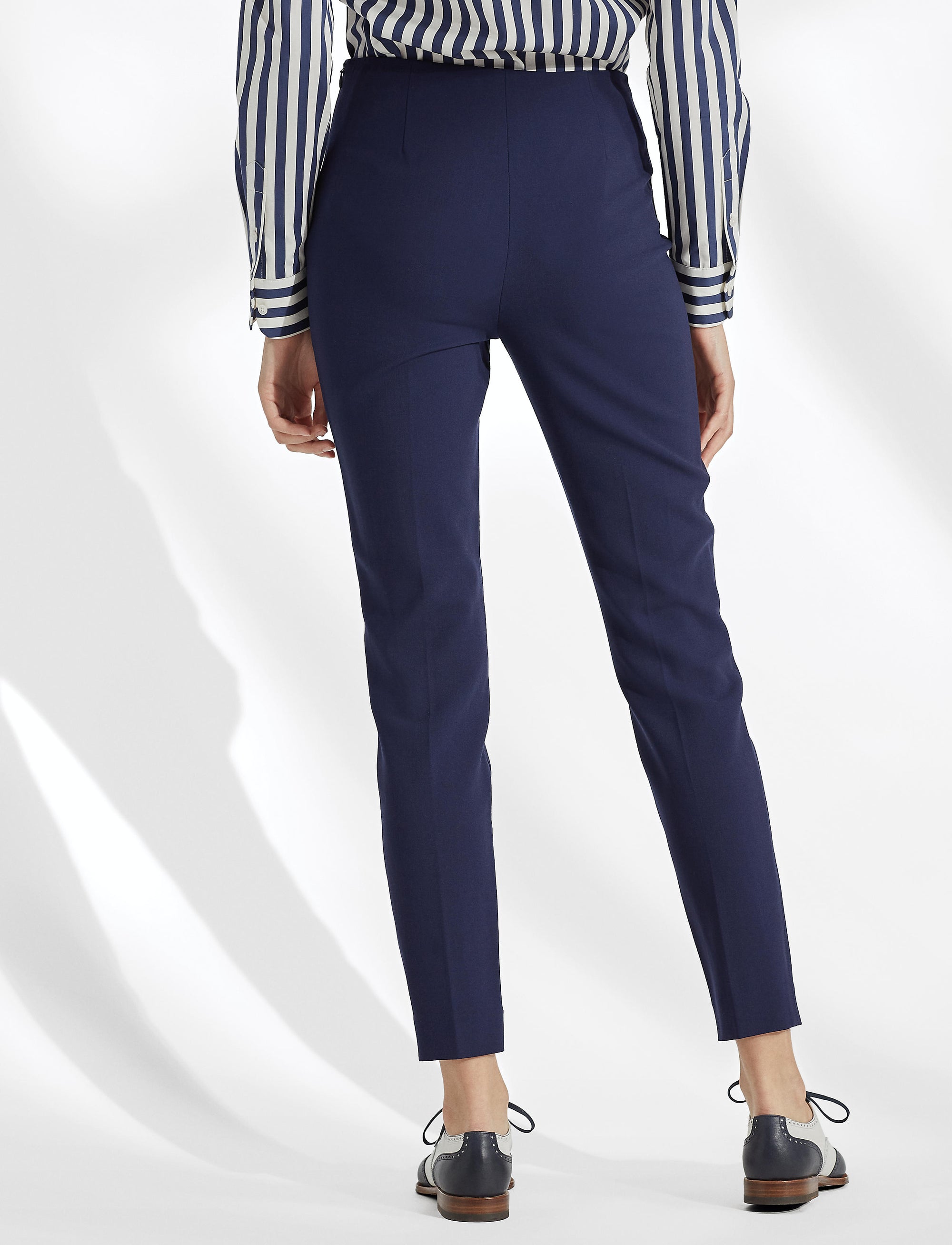 Pantacourt Annie en coton stretch - Lux Navy