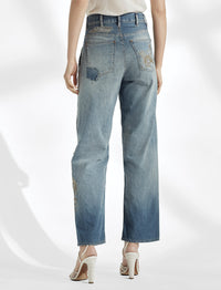 Rosie decorated 7/8 jeans - Indigo