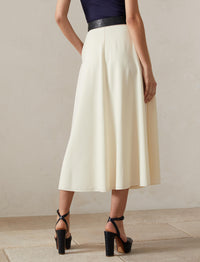 Jupe Gerald en gabardine de laine - Off White