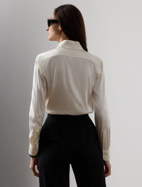 Chemise Cameron droite en soie naturelle - Off White