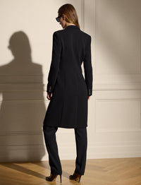 Manteau Parker en crêpe de laine - Black