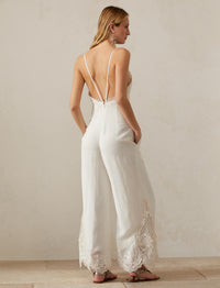 Tilton jumpsuit in linen voile - Off White