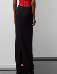 Jupe Shaniya en crêpe satin - Black