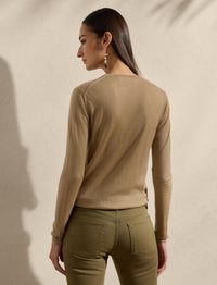 Pull col rond en cachemire - Lux Tan