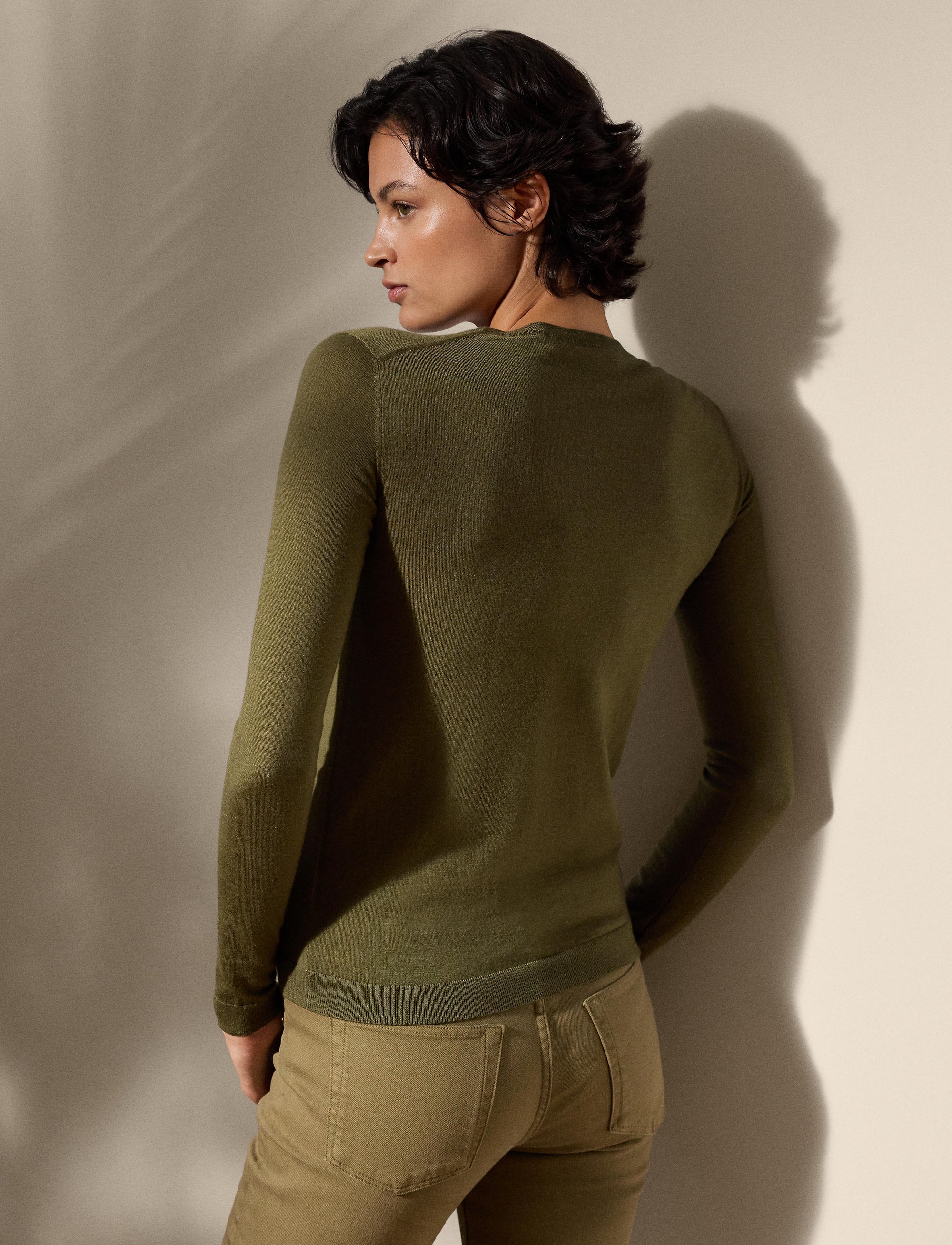 Pull col rond en cachemire - Moss