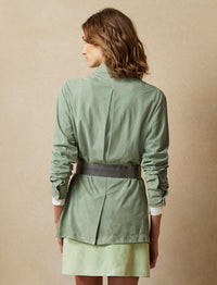 Veste-chemise Isla en cuir - Spring Sage