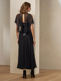 Robe Romaine en soie - Black