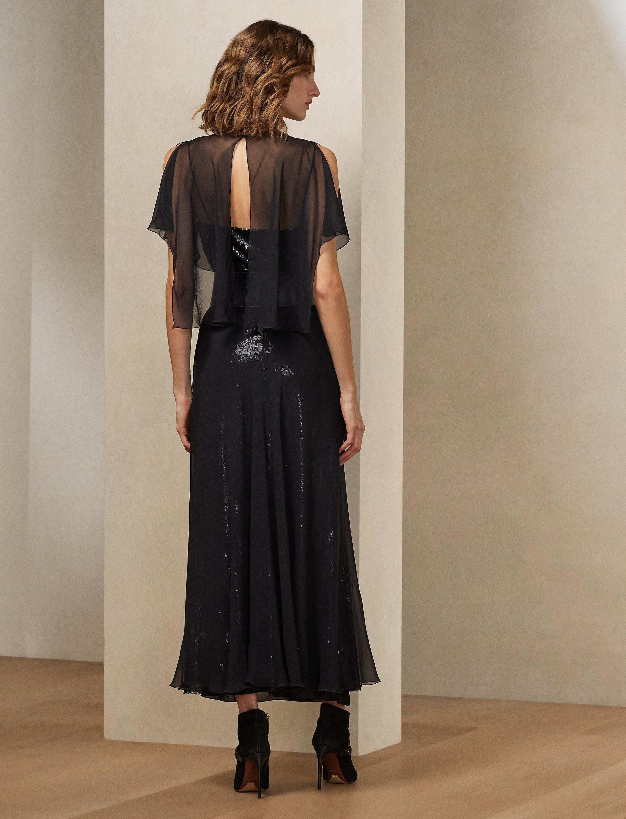 Robe Romaine en soie - Black