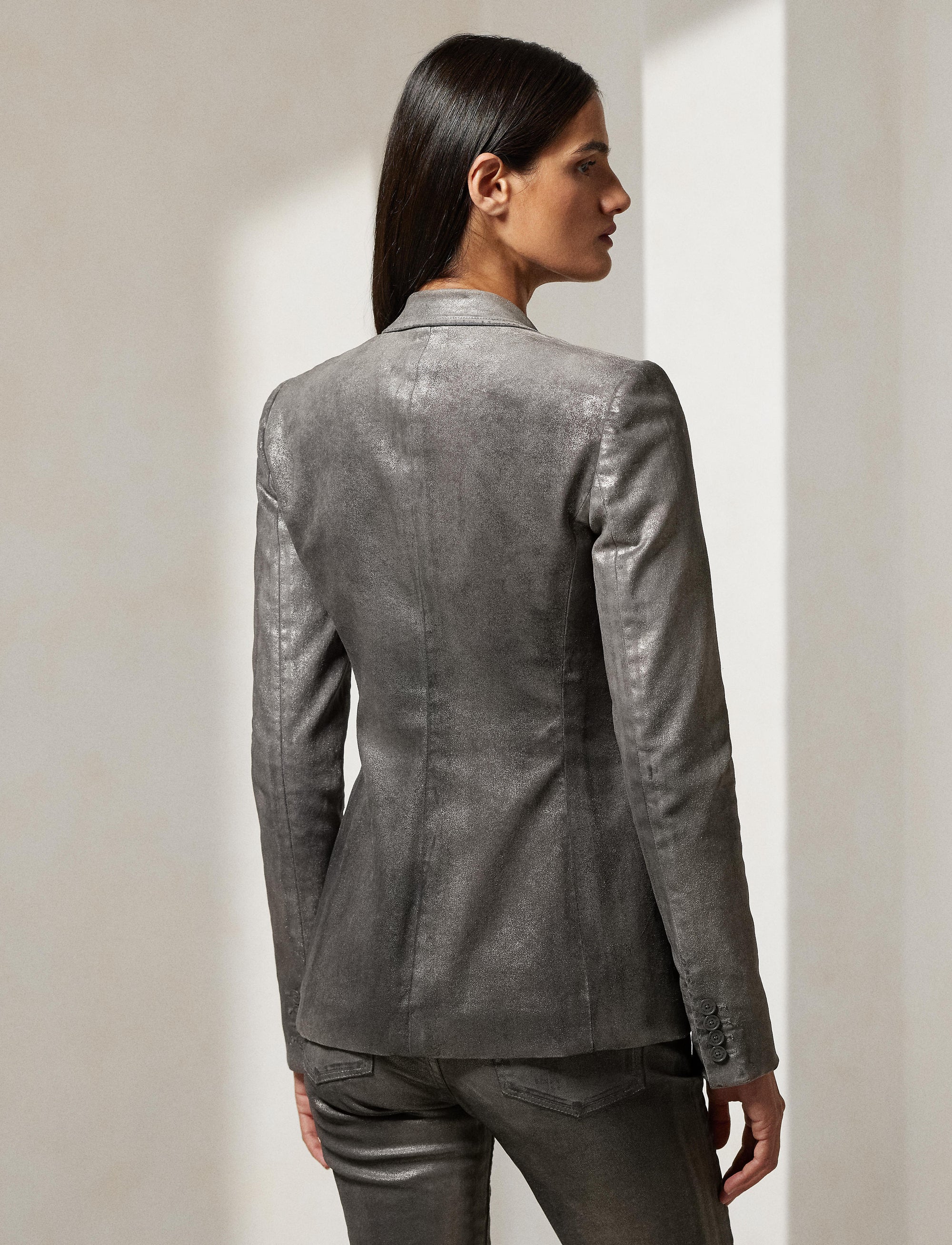 Veste Parker métallisée - Silver Chrome Foil