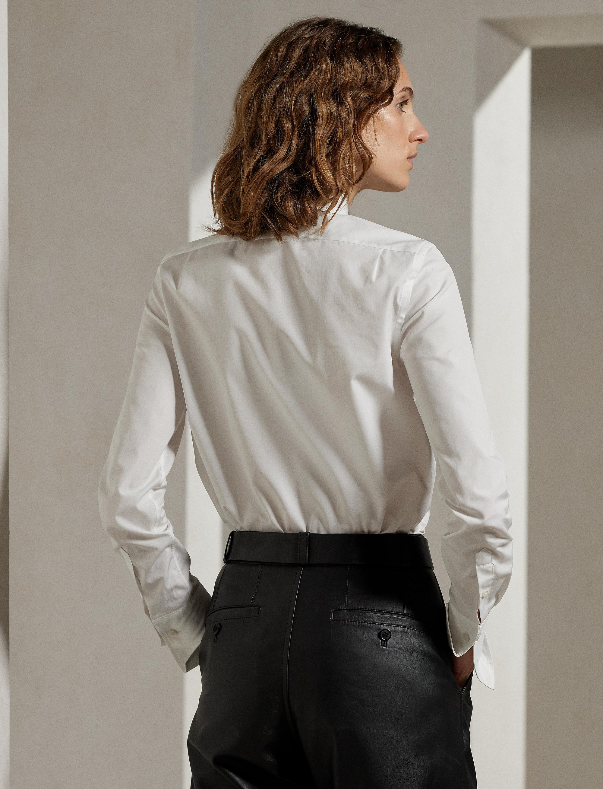 Chemisier Aston en popeline de coton - White