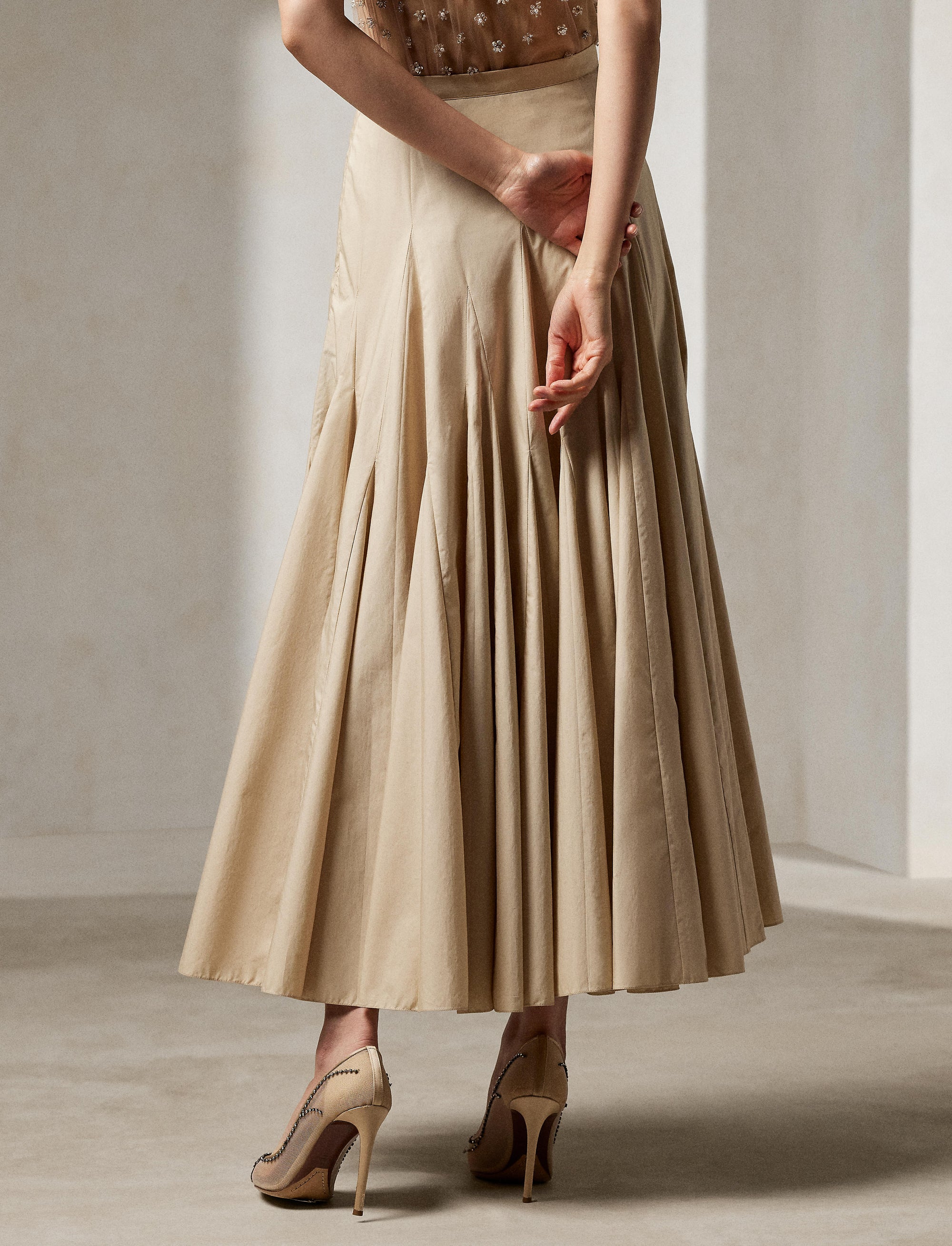 Aubrie skirt in cotton - Fawn