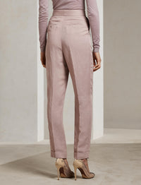Evanne trousers in linen mix - Mauve