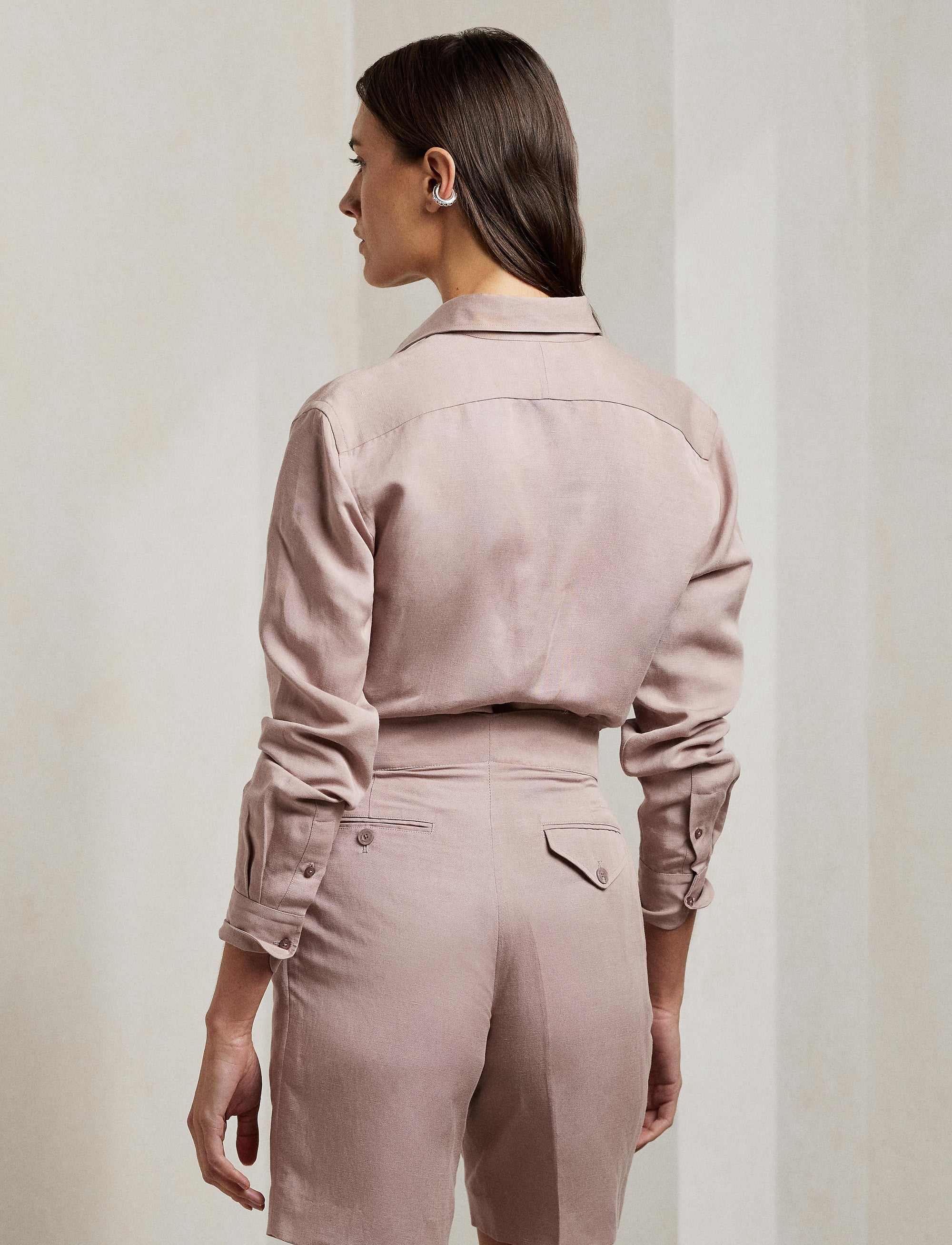 Chemise Adrien en lin Relaxed Fit - Mauve