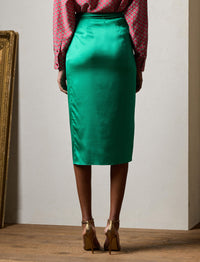 Danyelle short skirt in faded silk - Meadow