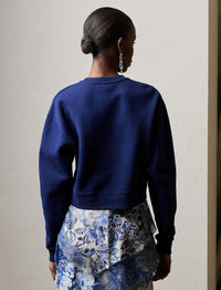Round-neck jumper with RL logo - Dark Sapphire