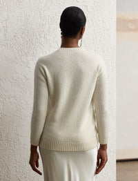 Pull Western Polo Bear en cachemire - Lux Cream