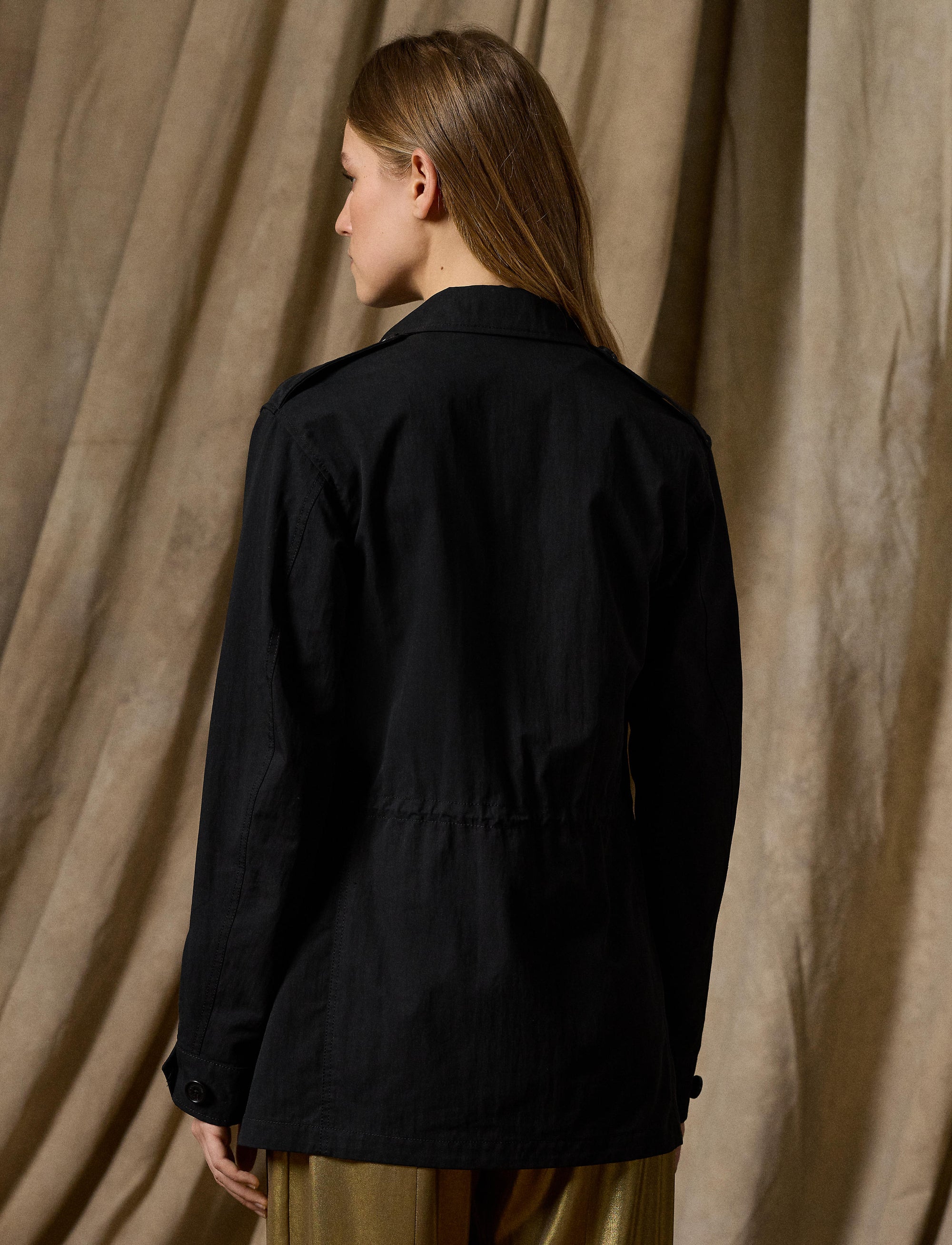 Veste de treillis Milton en sergé - Black