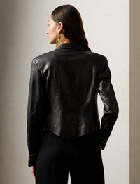 Veste Helaine en cuir - Black