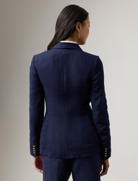 Camden jacket in linen - Lux Navy