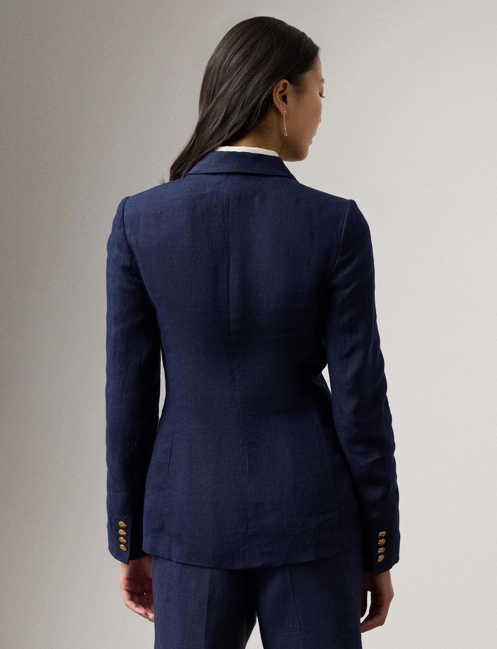 Camden jacket in linen - Lux Navy