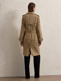Trench-coat Niles en sergé de coton - Icon Tan