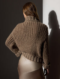 Cardigan en cachemire - Light Truffle Donegal