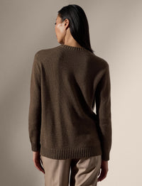 Pull Winter Polo Bear en cachemire - Taupe Melange