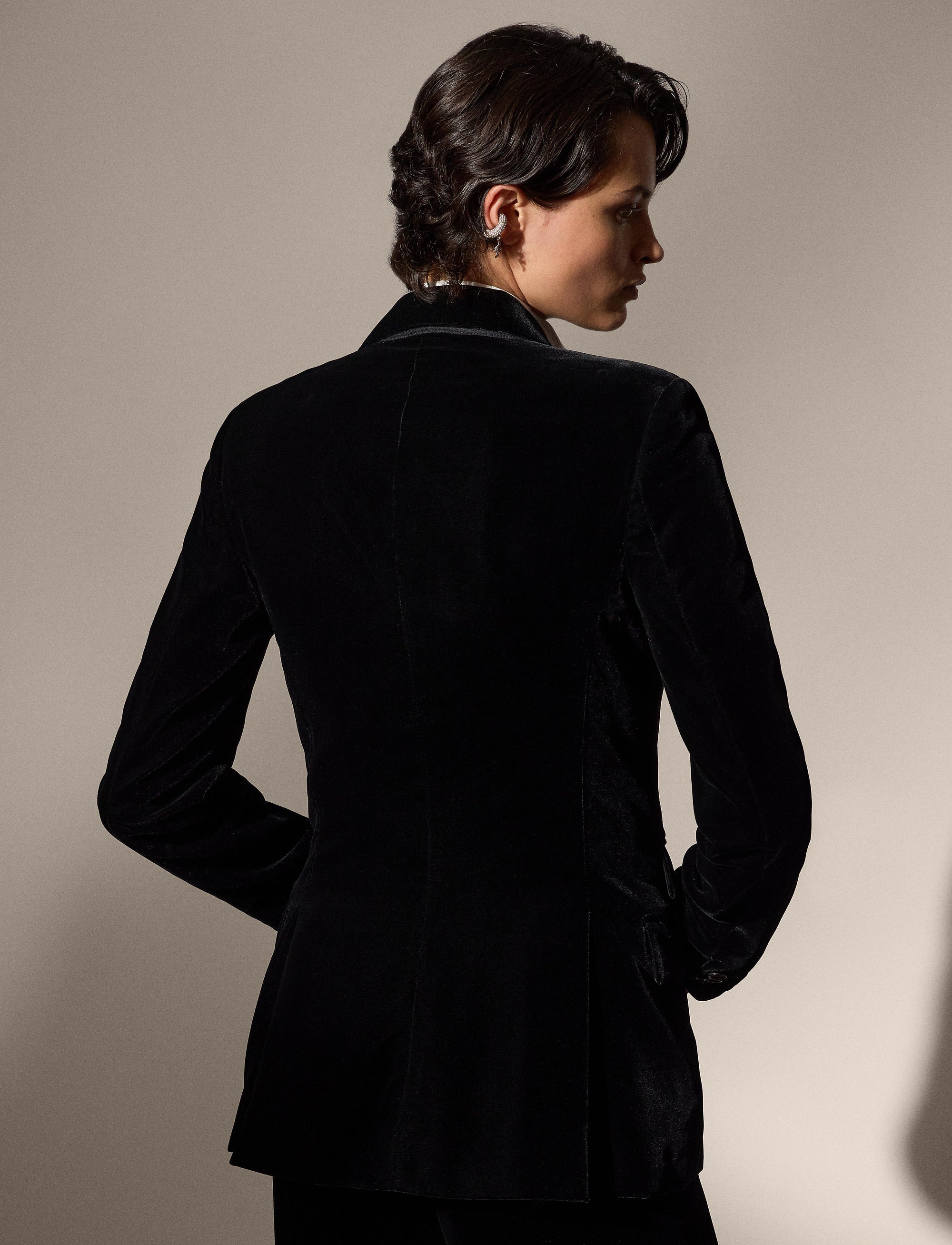 Veste Kent en velours - Black