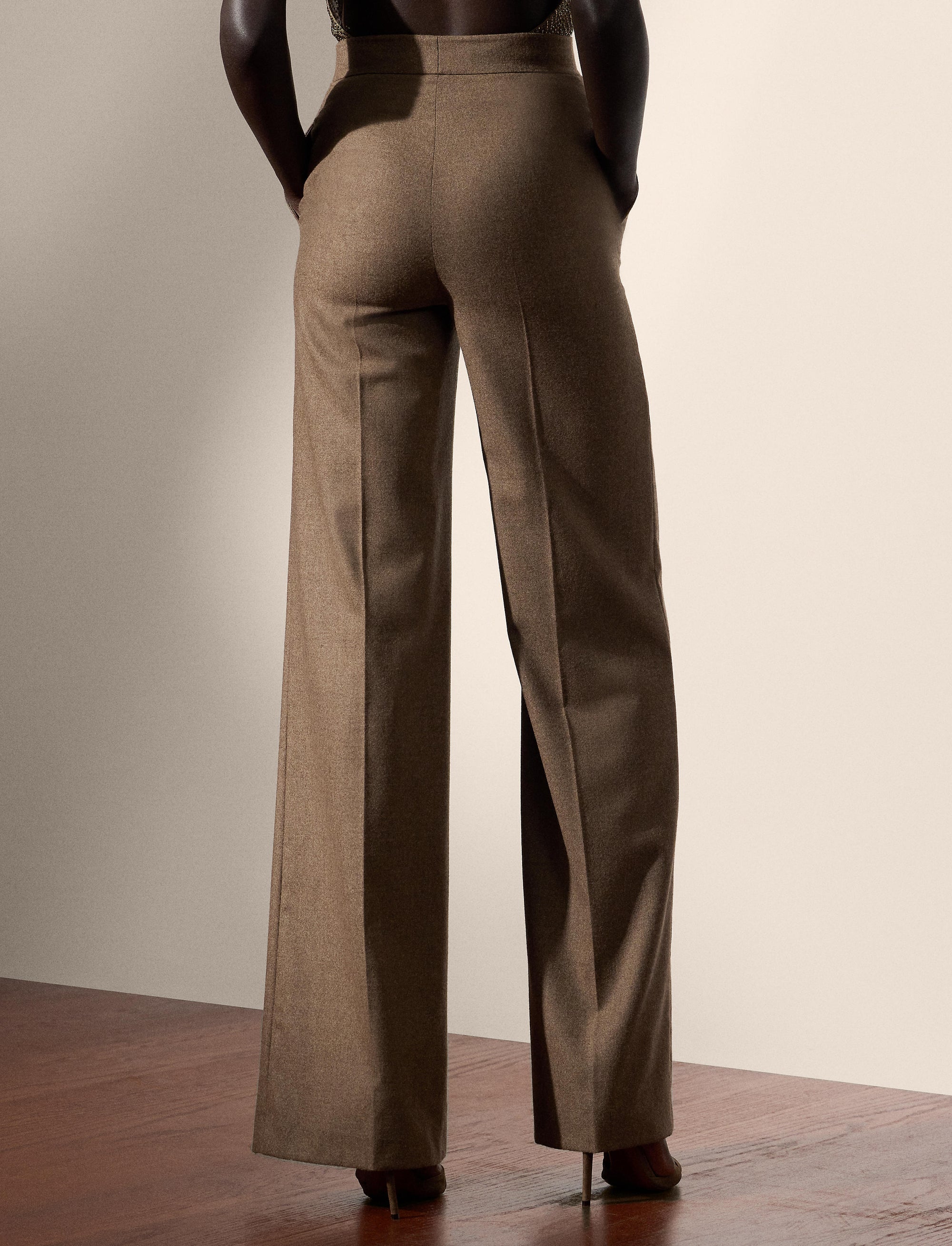 Dean wool trousers - Taupe