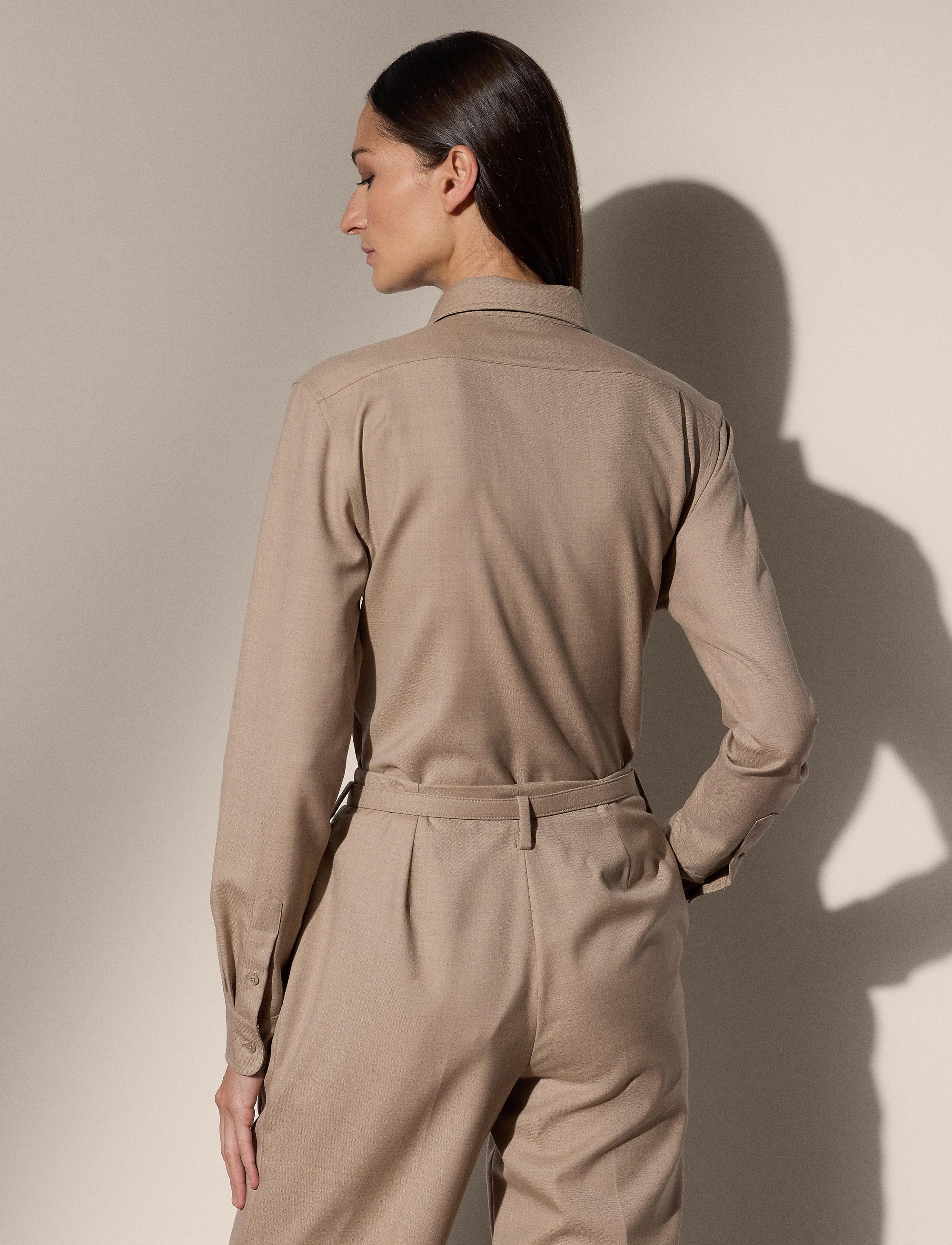 Chemise Kyle décontractée en laine - Mineral Melange