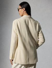 Veste Shirlee décorée à chevrons en laine - Lux Cream
