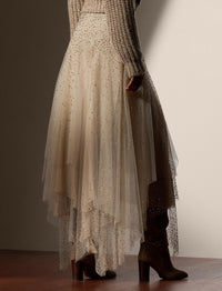 Jupe Daniela décorée en tulle - Mineral