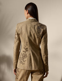 Veste Parker décorée en chino de coton - Lux Tan
