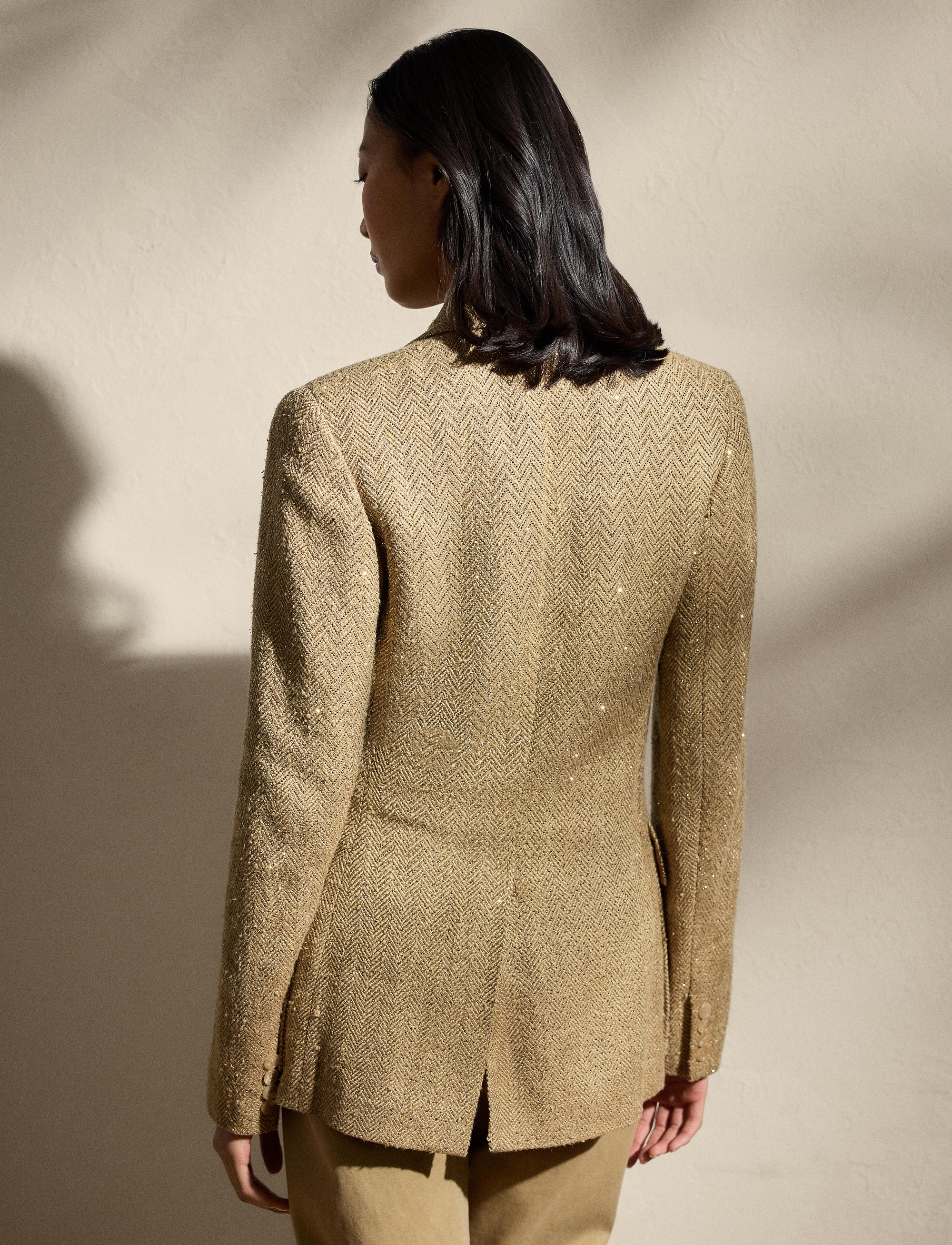 Veste Preston décorée en tweed - Tan