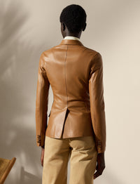 Veste Hollis en cuir - Caramel