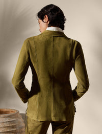 Veste Jessamine en cuir - Moss