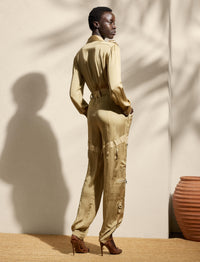Combinaison Gwyneth en soie - Lux Tan