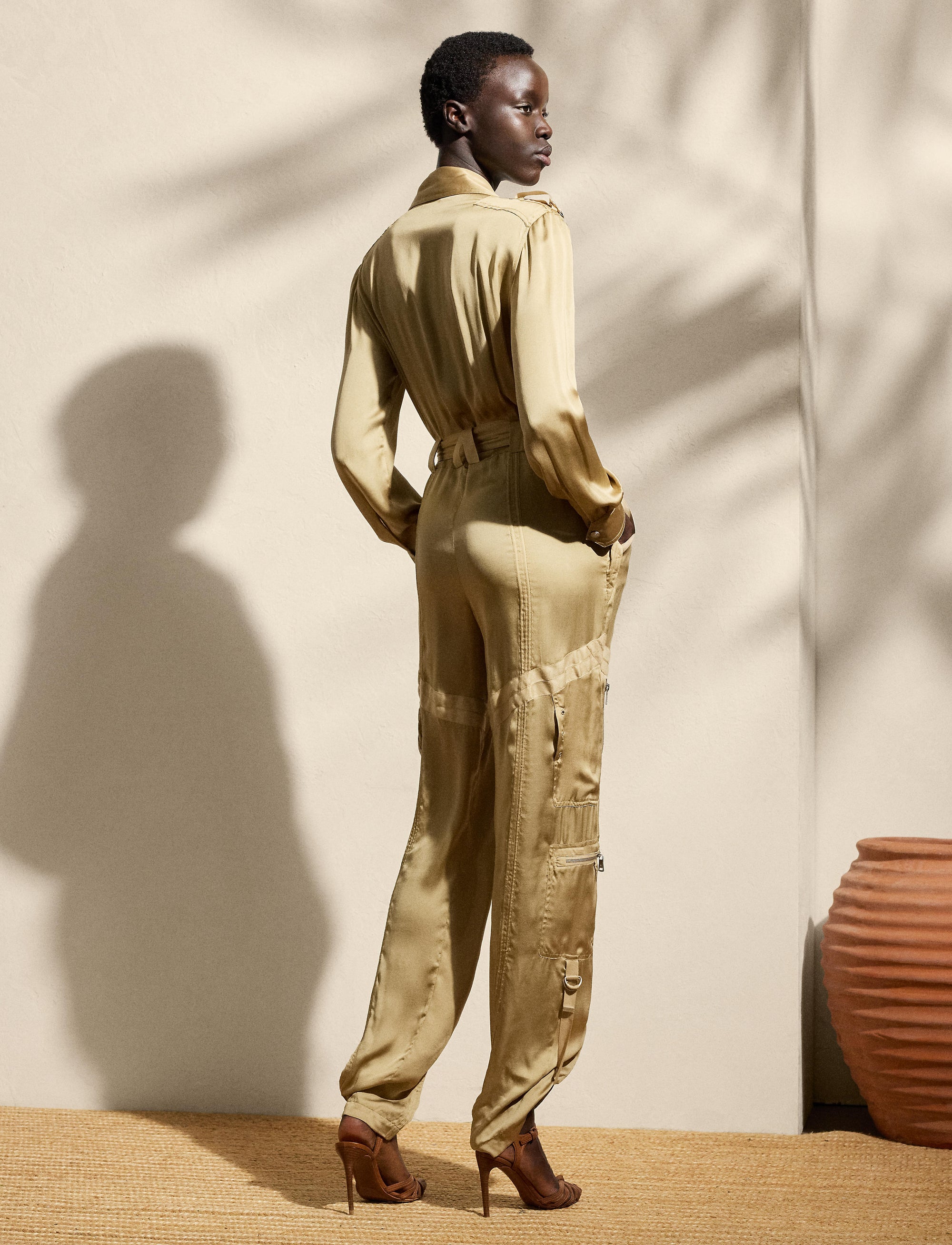 Combinaison Gwyneth en soie - Lux Tan