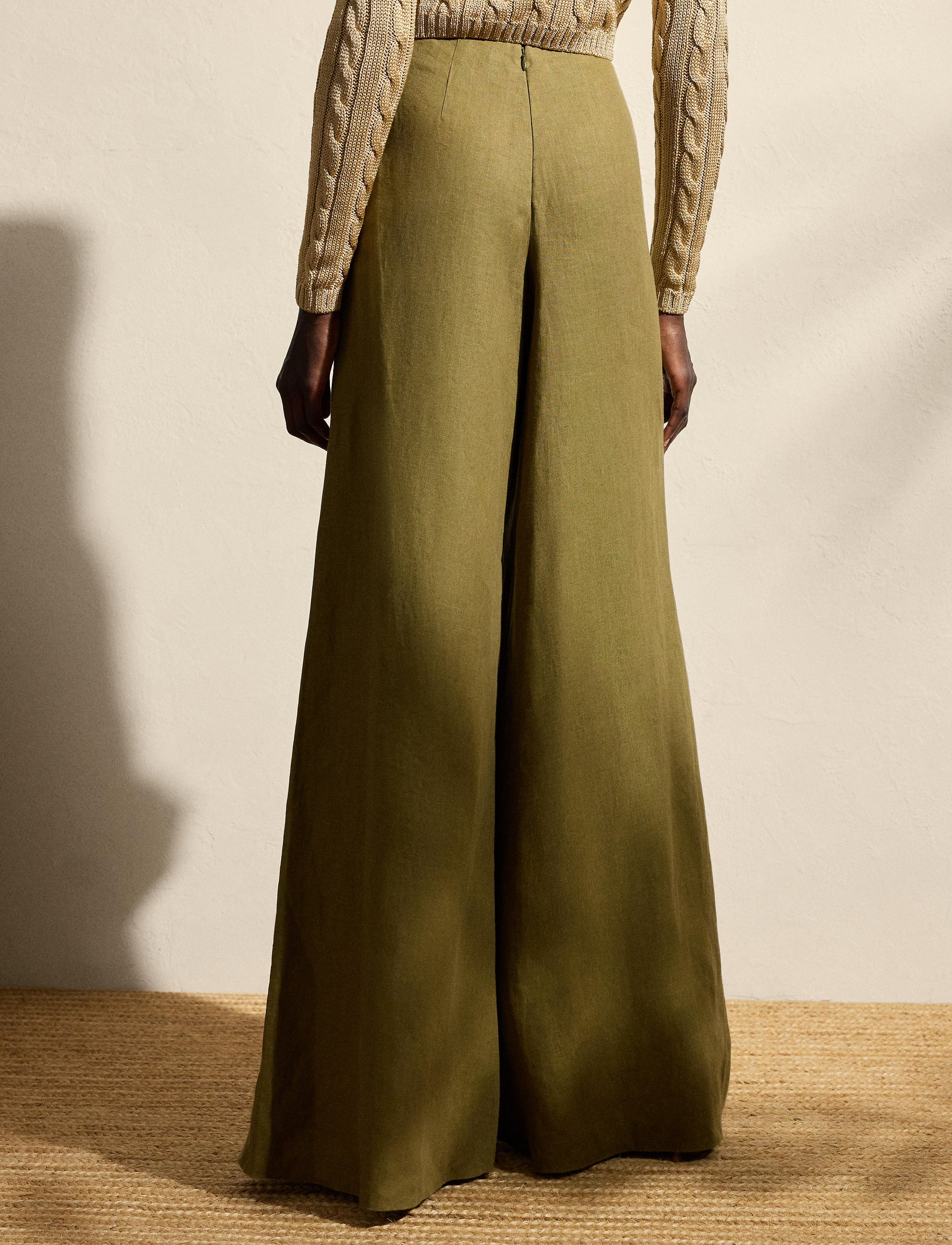 Pantalon Montaine en lin - Moss