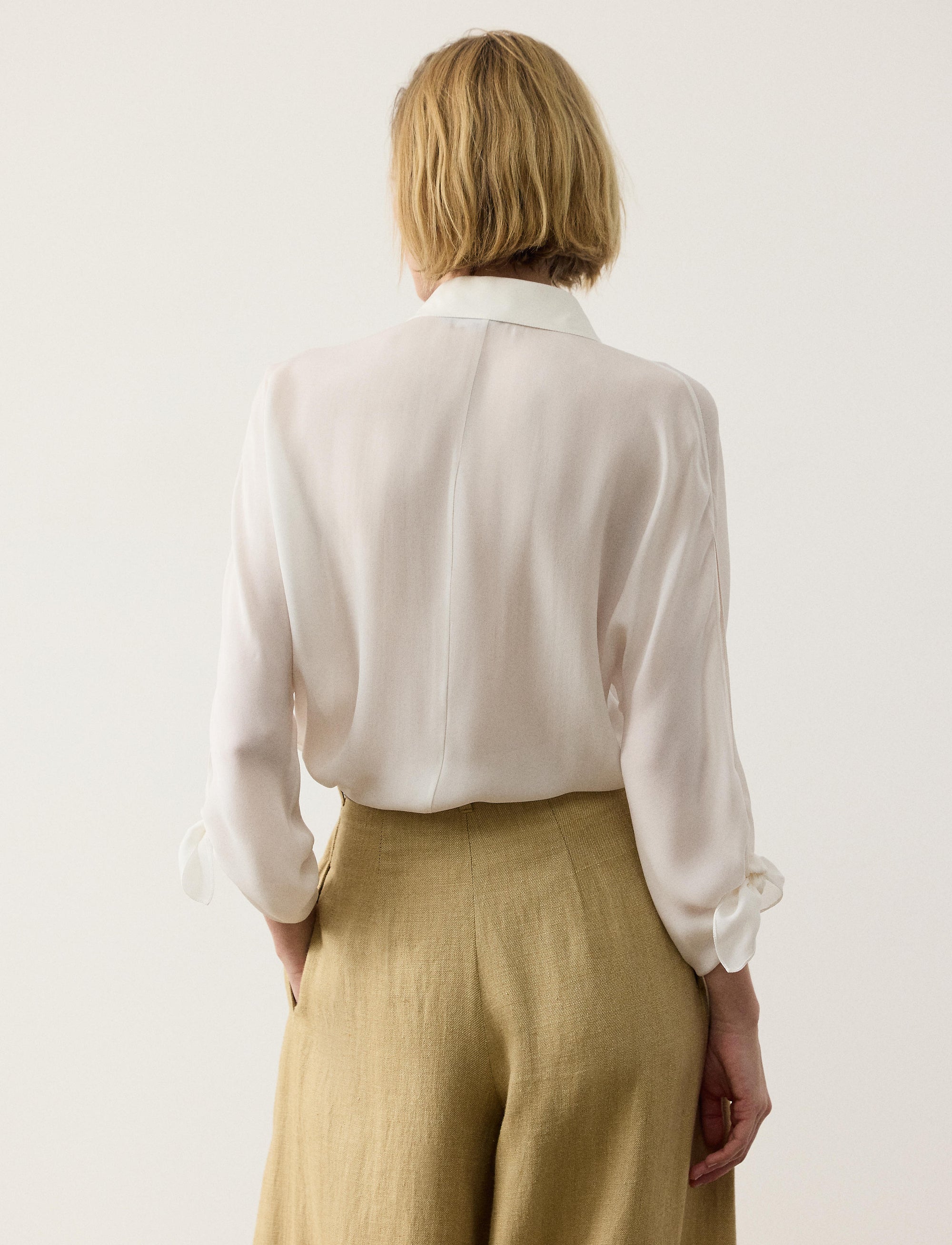 Karen silk blouse - Ecru