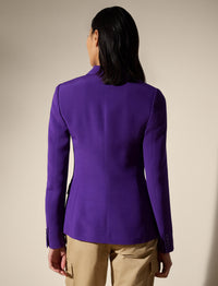 Veste Desmond en laine et soie mélangée - Purple