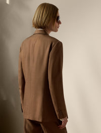Veste Timothy en shantung de soie - Cocoa