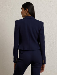 Veste Spencer en crêpe de laine - Lux Navy