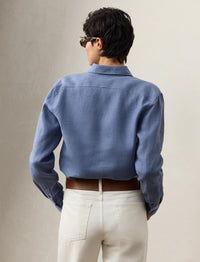 Chemise Adrien Relaxed Fit en lin - Cornflower