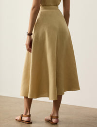 Erica skirt in linen - Light Sand