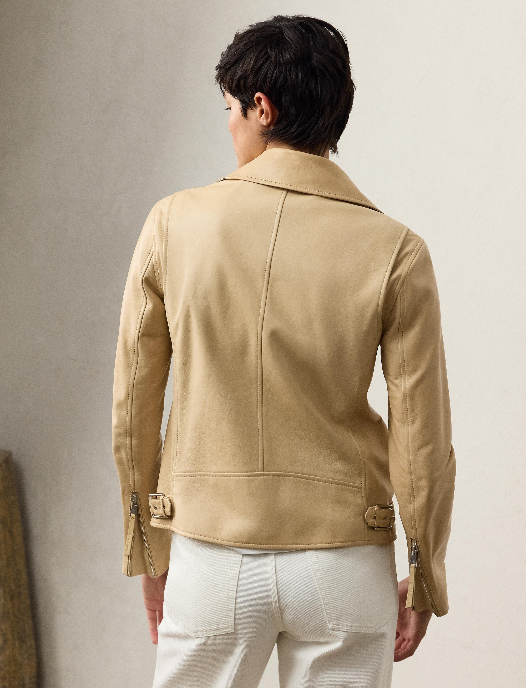 2pcs / NEW // LIGHT SAND MOTO JACKET LINED KELLEY