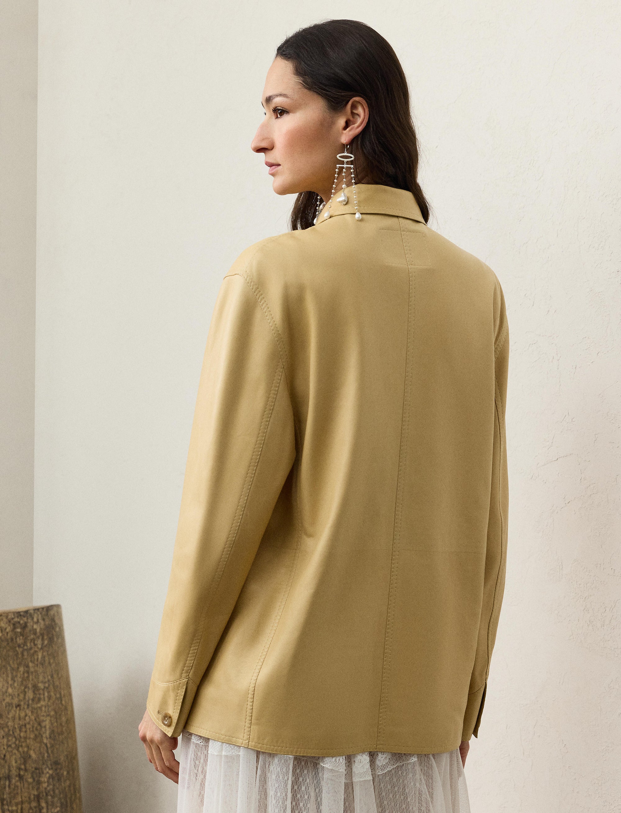 Veste Adrianna en cuir - Light Sand
