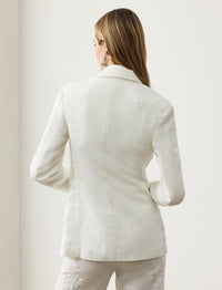 Veste Collen brodée en micro-piqué - Cream